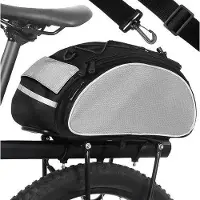 Trizand Wasserdichte Fahrradtasche 13L Gepäckträgertasche mit Klettverschluss & Reflexstreifen 17x40x18 cm