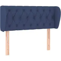 Syfax Kopfteil mit Ohren Blau 103x23x78/88 cm Stoff