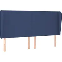 Syfax Kopfteil mit Ohren Blau 183x23x118/128 cm Stoff