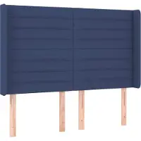 Syfax Kopfteil mit Ohren Blau 147x16x118/128 cm Stoff