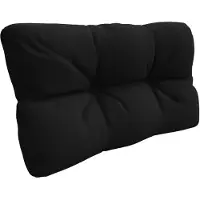 Pokar Palettenkissen mit schöner Steppung Auflage Palettensofa, Größe:Seitenkissen 60 x 40, Farbe:Schwarz - Wasserdicht