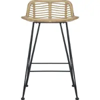 vidaXL "Winterschlussverkauf "Barhocker 2er Set - CLORIS - Barstuhl - Optimal Komfort, Rattan Natur - 46 x 48 x 79 cm - NeuMöbel9427952