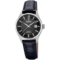 Festina Damen Uhr Swiss Made F20009/4 Leder Armband-Uhr schwarz UF20009/4
