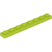 LEGO 1x8 Platte 3460 - 100 Stück Lime