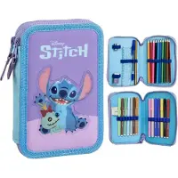 Northix Stitch Doppel-Federmäppchen für Schule, Büro oder Reisen