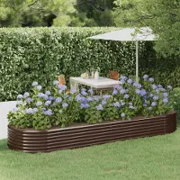 Prolenta Maison Exclusive - Hochbeet Verzinkter Stahl 322x100x36 cm Braun