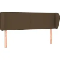 Syfax Kopfteil mit Ohren Dunkelbraun 147x23x78/88 cm Stoff
