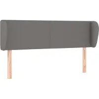 Syfax Kopfteil mit Ohren Dunkelgrau 147x23x78/88 cm Stoff