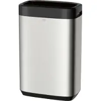 Tork Abfallbehälter Imageline 460011, Volumen 50 l, Wandmontage, B 395 x T 253 x H 614 mm, Metall in Edelstahloptik & Kunststoff