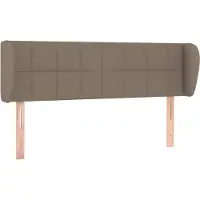 Syfax Kopfteil mit Ohren Taupe 147x23x78/88 cm Stoff