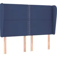 Syfax Kopfteil mit Ohren Blau 147x23x118/128 cm Stoff