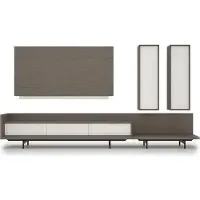 AEA Wohnwand TV-Ständer TV Rahmen Einrichtung 2x Wandschrank Design Modern Garnitur