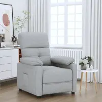 vidaXL 2025 Moderne Relaxsessel Hellgrau Stoff - Fernseh- & Relaxsessel,Design 7899921 1parcel