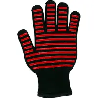 Alpina 2er-Set: Grillhandschuhe in Rot/ Schwarz - (L)28 x (B)18 cm - onesize