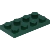 LEGO 100 Stück 3020 Platten Plates 2x4 Part Basic 100 Dunkelgrün