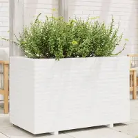 vidaXL Möbel Pflanzkübel Weiß 110x60x72 cm Massivholz Kiefer - Beete 3282650