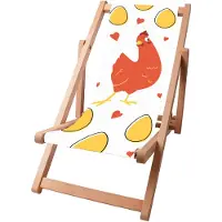 Dreamroots Kinder Liegestuhl klappbar Holz, Buchenholz bis zu 130 kg, Sonnenliege klappbar mit 3-stufiger Neigungsregulierung der Rückenlehne, Egglan