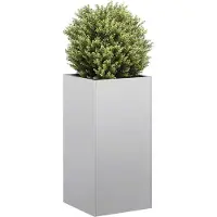 vidaXL "Rabatt" Pflanzkübel modernem Design - Blumentopf/Pflanzkasten - 40x40x80 cm Verzinkter Stahl - Beete CC24581