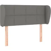 Syfax Kopfteil mit Ohren Dunkelgrau 83x23x78/88 cm Stoff
