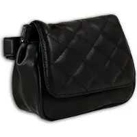 New Bags schwarz gesteppt Bauchtasche Feeanhänger Handtasche two-in-one OTD5025S
