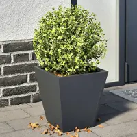 vidaXL "Rabatt" Pflanzkübel 2 Stk. - Stabile Konstruktion - Anthrazit 30x30x30 Stahl - Beete CC23723