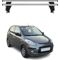 Menabo Dachträger Grundtäger für Hyundai i10 2007-2013 50kg Alu Silber 2 tlg