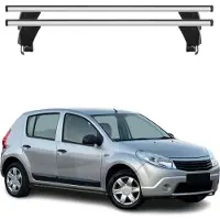 Menabo Dachträger Grundtäger für Dacia Sandero 2007-2012 50kg Alu Silber 2 tlg
