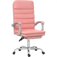 Syfax Bürostuhl mit Massagefunktion Rosa Kunstleder