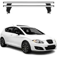 Menabo Dachträger Grundtäger für Seat Leon mk2 2009-2012 FL 50kg Alu Silber 2x