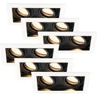 HOFTRONIC™ LED Einbaustrahler 4W 345lm 2700K GU10 Weiß Schwarz Schwenkbar