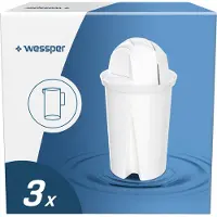 Wessper Classic Wasserfilter Kartuschen | Ersatz für Aquaphor Standard, Brita Classic, Dafi Classic Filterkartusche | Reduziert Kalk und Chlor Pack 3