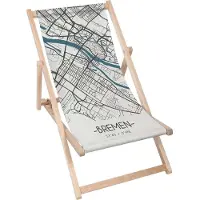 Dreamroots Liegestuhl klappbar Holz bis zu 130 kg, Sonnenliege klappbar mit 3-stufiger Neigungsregulierung der Rückenlehne, Bremen