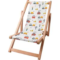 Dreamroots Kinder Liegestuhl klappbar Holz, bis zu 130 kg, Sonnenliege klappbar mit 3-stufiger Neigungsregulierung der Rückenlehne, This is Farm