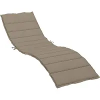 Syfax Sonnenliegen-Auflage Taupe 200x60x3 cm Oxford-Gewebe