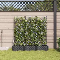 vidaXL "Winterschlussverkauf "Garten-Pflanzgefäß/Garten-Hochbeet - CLORIS - Pflanzkasten - 3 pcs Schwarz 120 x 40 x 125,5 cm Stahl - NeuMöbel4781607