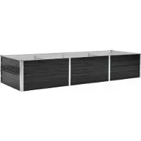 Syfax Garten-Hochbeet Anthrazit 240 x 80 x 45 cm Verzinkter Stahl