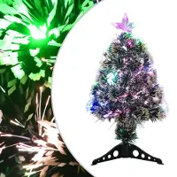 vidaXL Eleganter Weihnachtsbaum langlebig - modernes Design - mit Beleuchtung Grün und Weiß 64cm Glasfaser GermanyMöbel 50309 - Künstliche Weihnachtsbäume