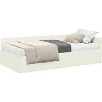 Syfax Eckbettgestell mit Matratze Sonstiges 2 pcs Creme Samt