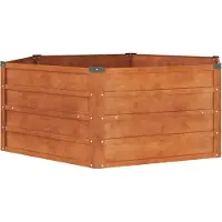 Syfax Hochbeet Rostig 129x129x45 cm Cortenstahl