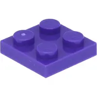 LEGO 2x2 Platten 3022 - 100 Stück Dunkles Lila