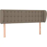 Syfax Kopfteil mit Ohren Taupe 147x23x78/88 cm Stoff