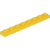 LEGO 1x8 Platte 3460 - 50 Stück Gelb