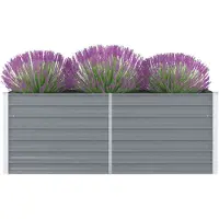 vidaXL Hochbeet 160 x 80 x 45 cm Verzinkter Stahl Grau , Gabionen Design 2024