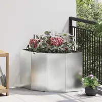 Prolenta Maison Exclusive - Eckpflanzer Silber 60 x 60 x 50 cm Verzinkter Stahl