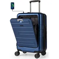 Northix Erweiterbares 20" leichtes PC-Hartschalengepäck mit USB-Anschluss