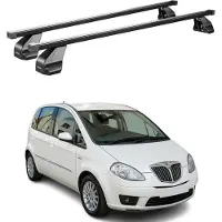 Menabo Dachträger Grundtäger für Lancia Musa 2004-2006 75kg Stahl Schwarz 2 tlg
