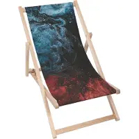 Dreamroots Liegestuhl klappbar Holz bis zu 130 kg, Sonnenliege klappbar mit 3-stufiger Neigungsregulierung der Rückenlehne, Elements Of Nature