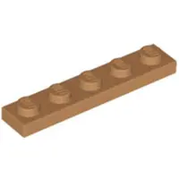 LEGO 1x5 Platte 78329 - 100 Stück Mittleres Nougat