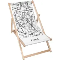 Dreamroots Liegestuhl klappbar Holz, Buchenholz bis zu 130 kg, Sonnenliege klappbar mit 3-stufiger Neigungsregulierung der Rückenlehne, Paris