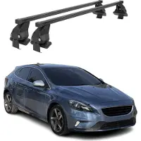 Menabo Dachträger Grundtäger für Volvo V40 2012-2016 Pre-FL 50kg Stahl Schwarz